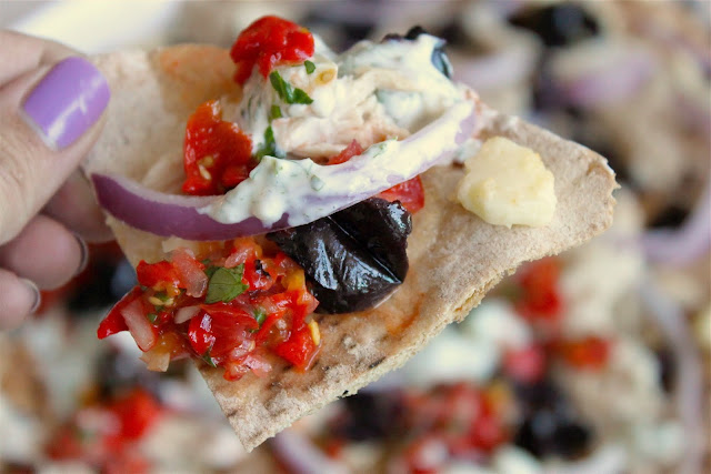 Greek {Chicken} Nachos