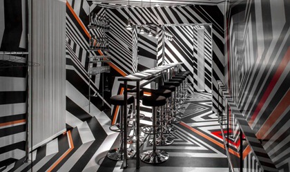 Oppenheimer bar new york graphics modern contemporary interior design