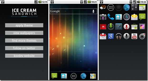 “Ice Cream Sandwich” Theme for Android Download