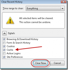 history options for cache foxfire-clear-recent-history-menu