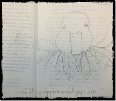 duckling sketch in art journal book