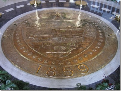 IMG_4856 Oregon State Capitol Rotunda Seal in Salem, Oregon on December 22, 2006