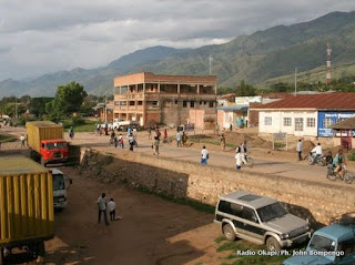 Un quartier de la cité d'Uvira, dans la province du Sud-Kivu (RDC).