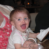 Tori having fun at lunch!