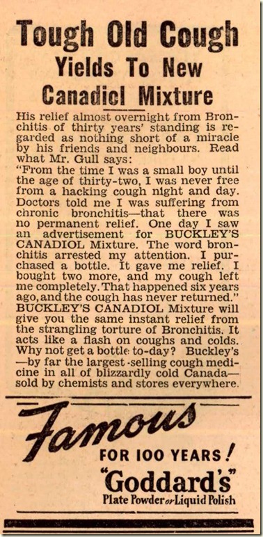 1942 cold remedy ad