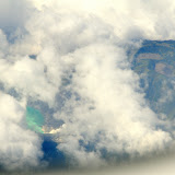 Taken exactly above Ijen, with the very flat and sandy calderas of Ijen-Merapi (right) (Wolfgang Piecha, June 2011)