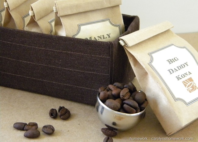 Father's Day Coffee Sampler with DIY Bags and Labels | carolynshomework.com