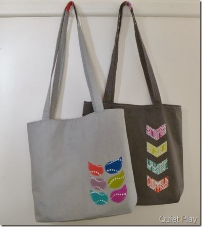 Tote Bags with applique