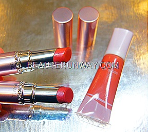 Fancl Moisture Rouge in jelly pink, sweet rose and lip gloss