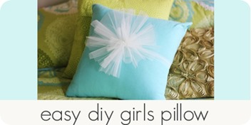 easy diy girls pillow