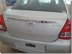 Toyota Etios Sedan back