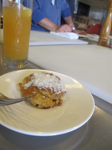 Risotto cake. Yum.