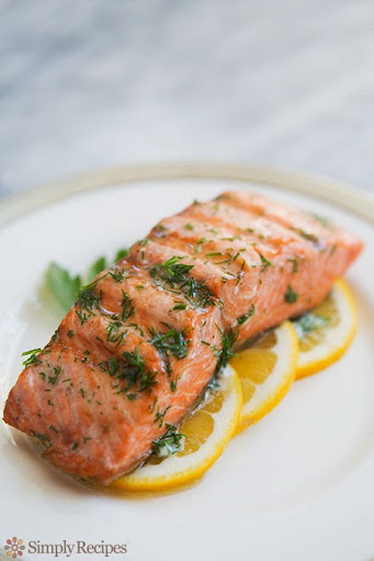 Grilled Salmon with Dill Butter on Simply Recipes
