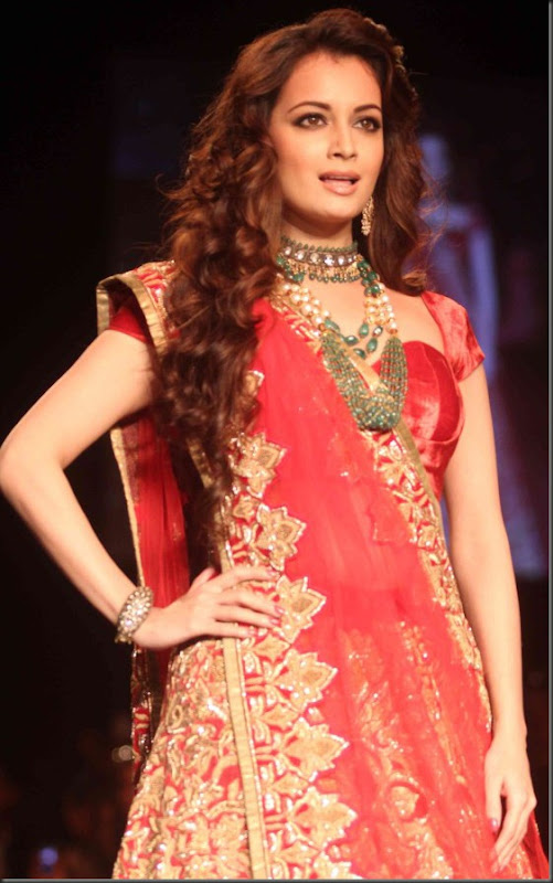 Actress Dia Mirza @ Lakme Fashion Week 2013 Day 5 Stills