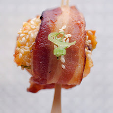 Bacon Wrapped Shrimp Toast