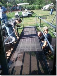 Installing back yard ramp