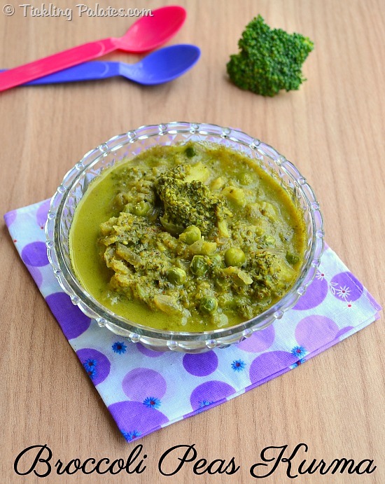 Broccoli Peas Kurma Recipe | Side Dish for Chappathis | Tickling Palates