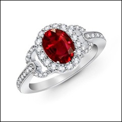 Oval Ruby and Diamond Design Rings Oval Ruby and Diamond Design Rings