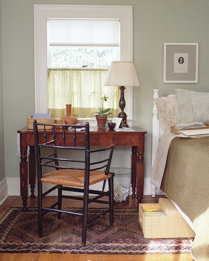 If you don't have a great deal of room, set up a home office in your bedroom, using under-the-bed space as a place to story files and supplies.