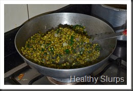 Add cooked mung bean