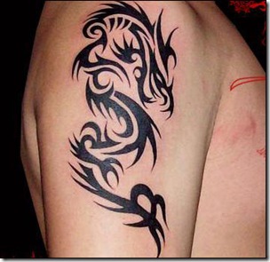 Tribal dragon tattoo (7)