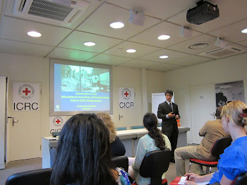 'Wagner's International Health Policy class in discussion at the International Committee of the Red Cross' Photo by Vivian Yela