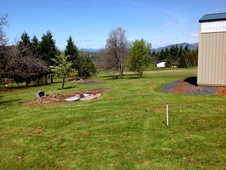 two burn piles down and the field is mowed