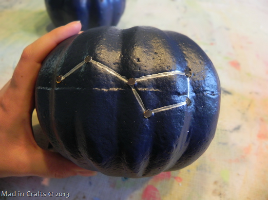 Drilled Constellation Pumpkins - connect the dots Drilled Constellation Pumpkins - connect the dots