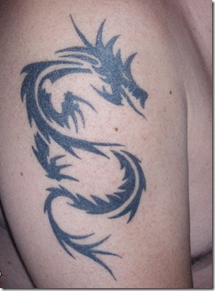 Tribal dragon tattoo (5)