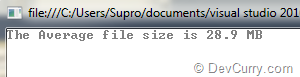 LINQ Average File Size