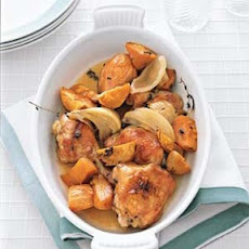 Maple-Roasted Chicken With Sweet Potatoes