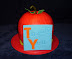 3D Apple Cake with fondant Thank You sign