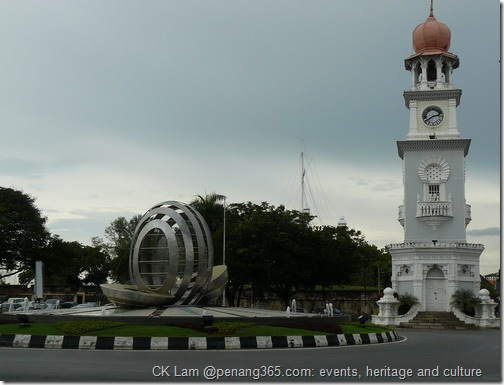 Clock tower at Beach Street at www.penang365.com