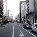 main shopping street in ginza tokyo in Tokyo, Tokyo, Japan