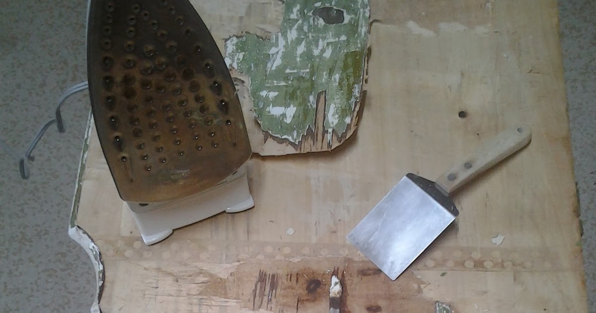 Josie's Attic How to remove wood veneer.