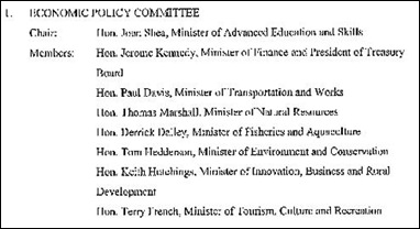 cabinet committee plans and priorities