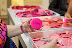 Buttons from Pure Buttons could be calligraphed with your name or a message. Buttons from Pure Buttons could be calligraphed with your name or a message.
