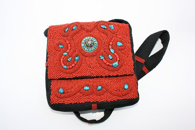 Hand Bag : Hand-beaded Bhutan Handbag
