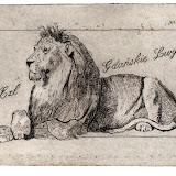 Ex-libris les Lions de Gdansk 2008; C3 C5 / eau-forte,aquatinte; 95x140 mm