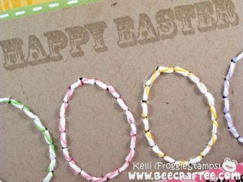 sewing with twine at bee craftee