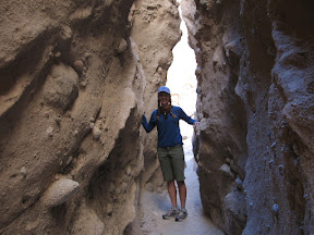 Mary in one of the slot canyons we found.