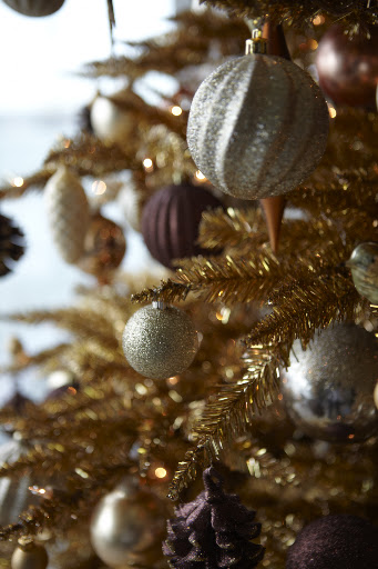 Decorating all three trees took a lot of work, and a lot of ornaments!