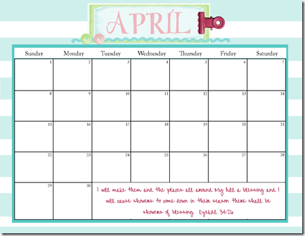 Calendar april 2012