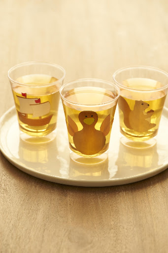 Dress up your glass of apple cider with Oriental Trading, www.orientaltrading.com, Thanksgiving stickers.  Get your kids involved and have them help you decorate!