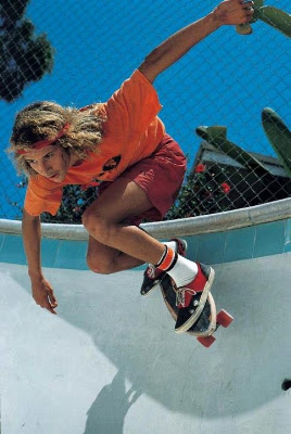 Tony coming off the coping in his early days of riding pools.