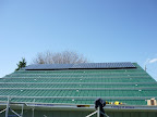 The installation of the racking and first row of solar modules.
