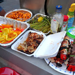 BBQ party at Cityplace in Toronto, Ontario, Canada