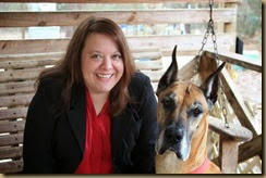 Diana Marie Dubois with her Dog Diana Marie Dubois with her Dog