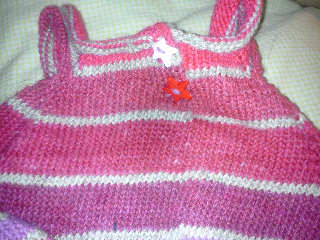 Pink Dress Back Back of the pink dress showing red and white start buttons