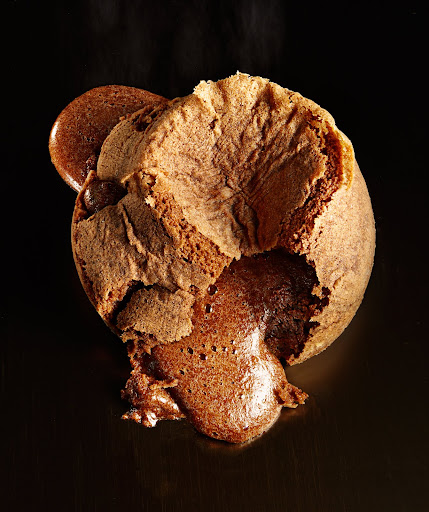Molten bittersweet chocolate cake. (Martha Stewart Living)